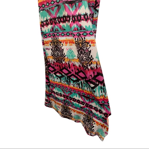 LUCY LOVE ROLL DOWN SUPER FLARE SOFT STRETCHY COLORFUL PAISLEY PANTS SIZE LARGE - Picture 10 of 15